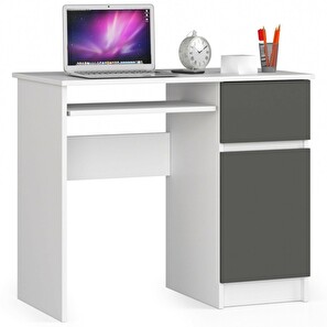 PC asztal Bhaskar (fehér + szürke) (J)