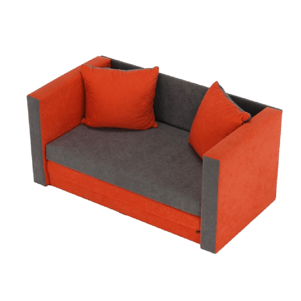 Kétszemélyes kanapé Kielina New (szürke + narancssárga)