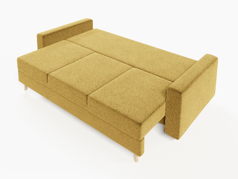 Szétnyitható kanapé Kineton (sárga)