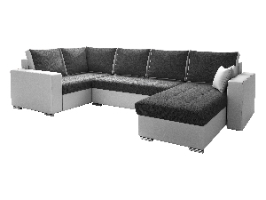 U-alakú sarok kanapé Lamont (szürke + fehér) (B)