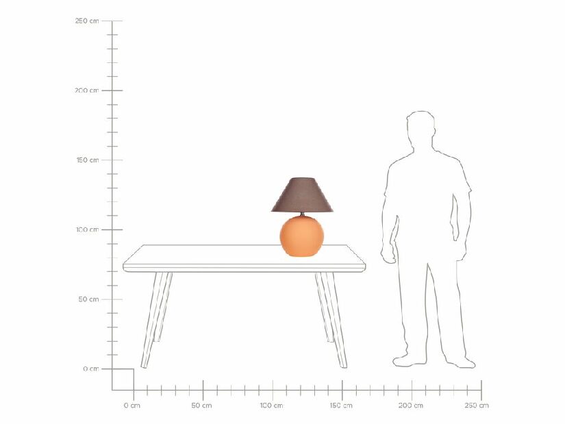 Asztali lámpa Limza (narancssárga)