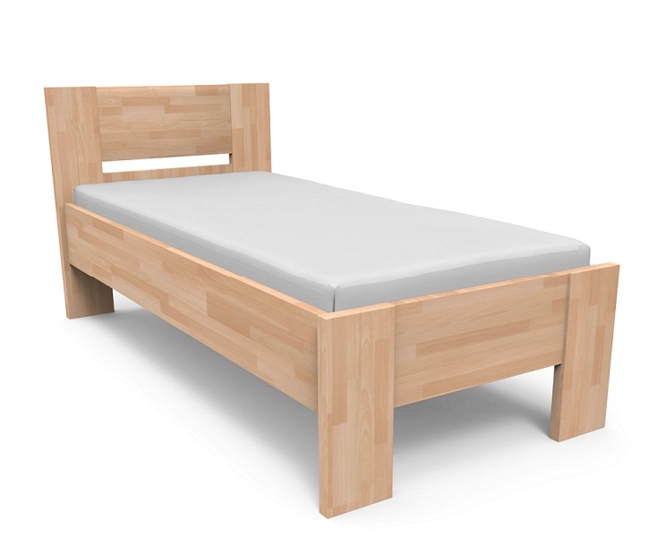 Egyszemélyes ágy 220x90 cm Nicky Fejtámla (masszív)