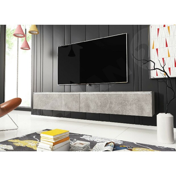 TV asztal/szekrény Mirjan Dilune 180 (smart beton) (világítás nélkül)