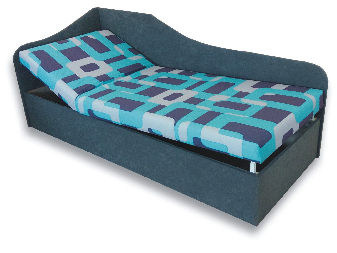 Egyszemélyes ágy (dívány) 90 cm Abigail (Gusto 4A + szürke 81) (B)