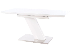 Széthúzható étkezőasztal 120-160 cm Thresa (fehér + fehér) (4 6 fő részére)