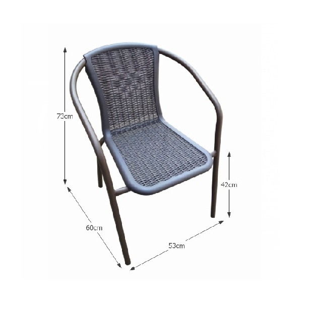 Kerti szék Vernell (fekete)