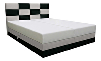 Franciaágy 140 cm Marion (ágyráccsal és matraccal) (fehér + fekete)