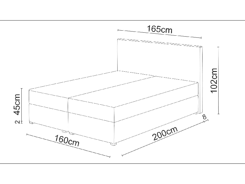 Franciaágy Boxspring 180 cm Fade 1 Comfort (rózsaszín) (matraccal, tárolóhellyel) *kiárusítás
