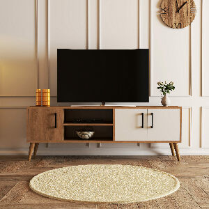 TV asztal/szekrény Essex (tölgy + fehér)