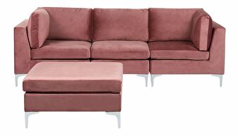 Háromszemélyes kanapé zsámollyal  Eldridge (rózsaszín)