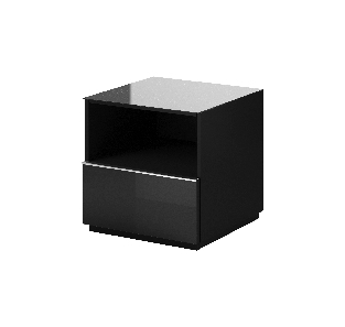 Falraszerelhő TV asztal Henry Typ 37 (fekete + magasfényű fekete)