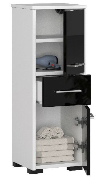 Fürdőszoba szekrény Farid Típus 6 (fényes fekete)