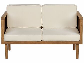 Kerti kanapé Blas (világos fa + krém)