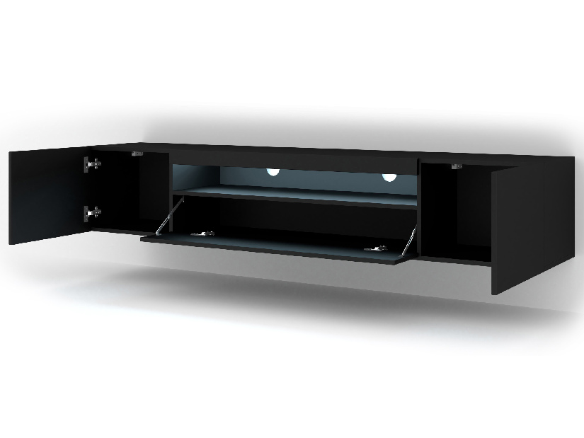 TV asztal/szekrény Aurora 200 (matt fekete)