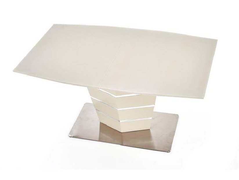 Széthúzható étkezőasztal 140-180 cm Suena (fehér + ezüst) (6 8 fő részére)