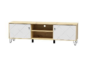 TV asztal/szekrény Bonny BL02 (artisan tölgy + matt fehér)