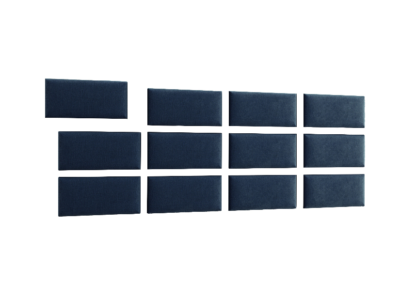 Kárpitozott panel 12 db. Quadra 240x90 cm (kék)