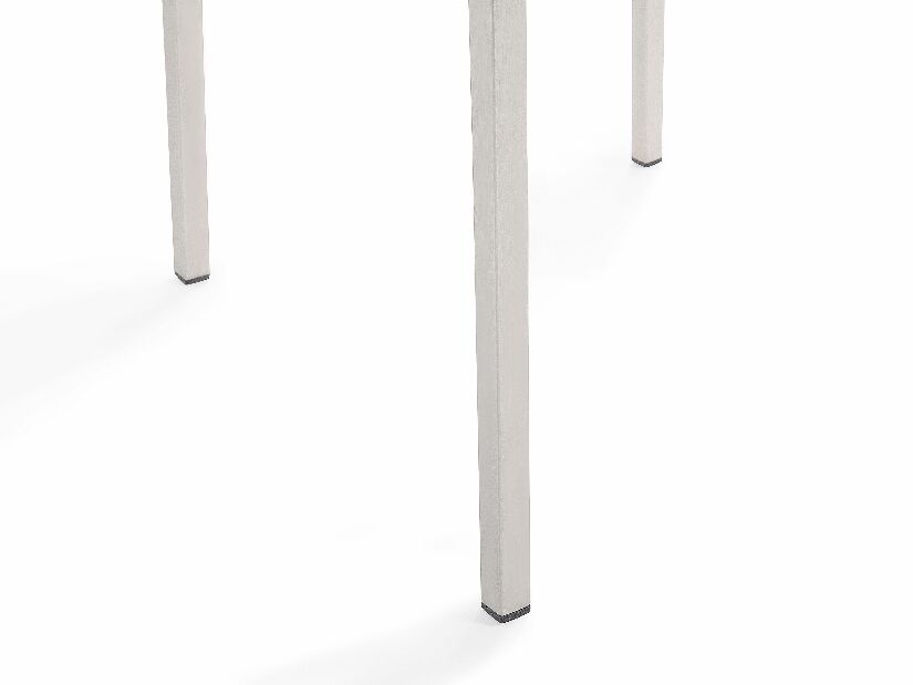 Kerti étkező szett Grosso (szürke + grafit) (fehér szék) (6 személy számára) (gránit)