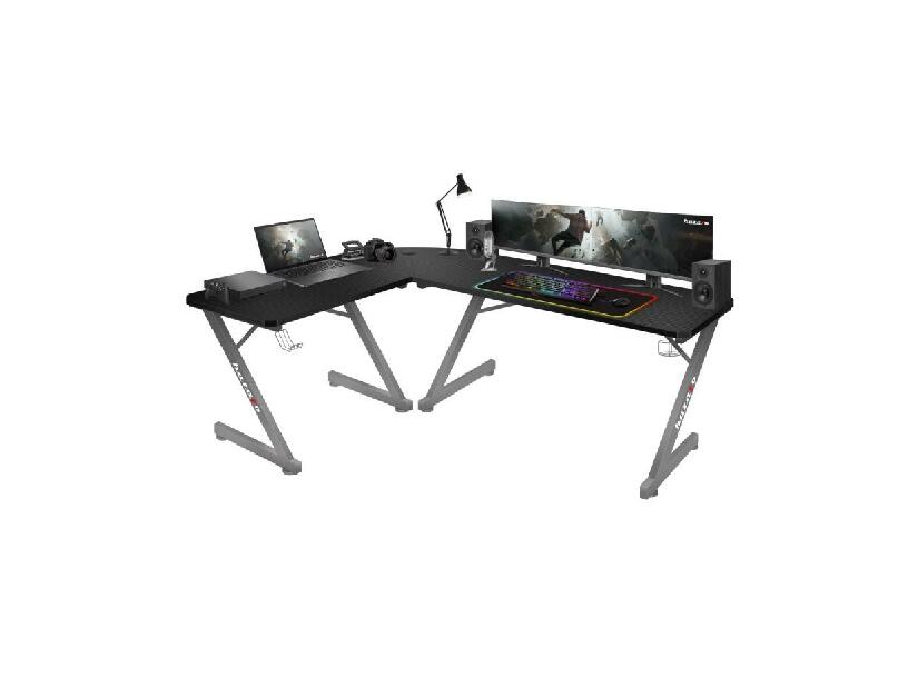 Sarok PC asztal Hyperion 7.0 (fekete + szürke)