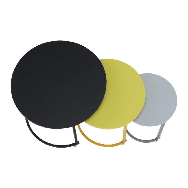Asztalszett Ronel (fekete + sárga + szürke) 