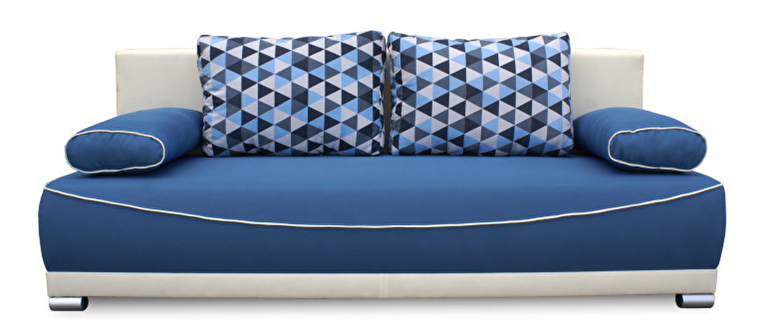 Háromszemélyes kanapé Dovie (kék + bézs)
