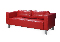 Háromszemélyes kanapé Valery III (piros)