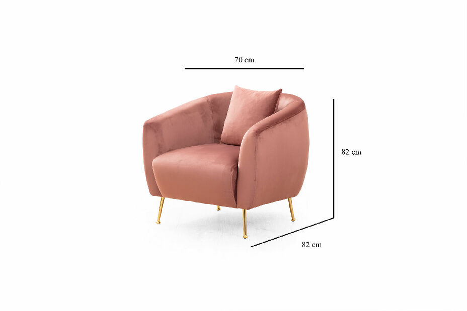 Fotel Essia (rózsaszín)
