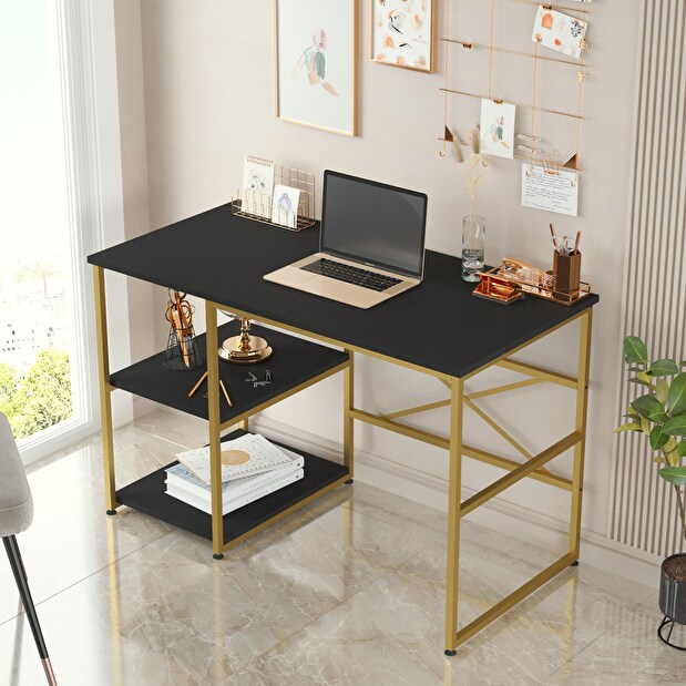 PC asztal Vega 23 (fekete + arany)