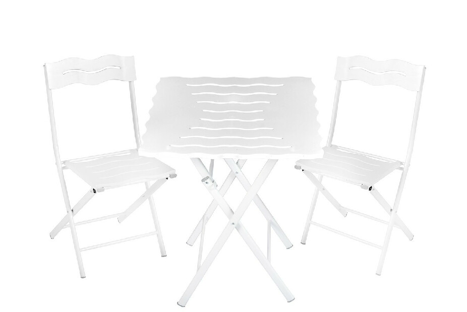 Kerti asztal és szék készlet (3 db.) Bonita (fehér)