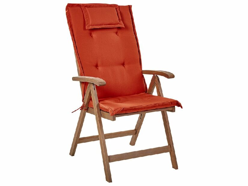 Kerti szék szett 2 db. Amati (sötét fa + piros)