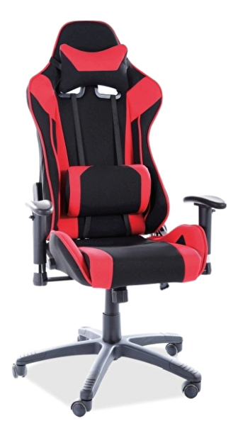 Irodai fotel Verra (fekete + piros)