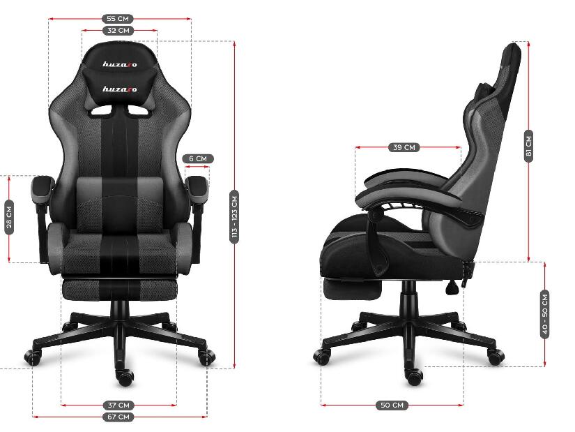 Játék szék Fusion 4.7 (fekete + szürke)