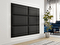 Kárpitozott fali panel Pazara 84x42 (öko-bőr soft 11 (fekete)