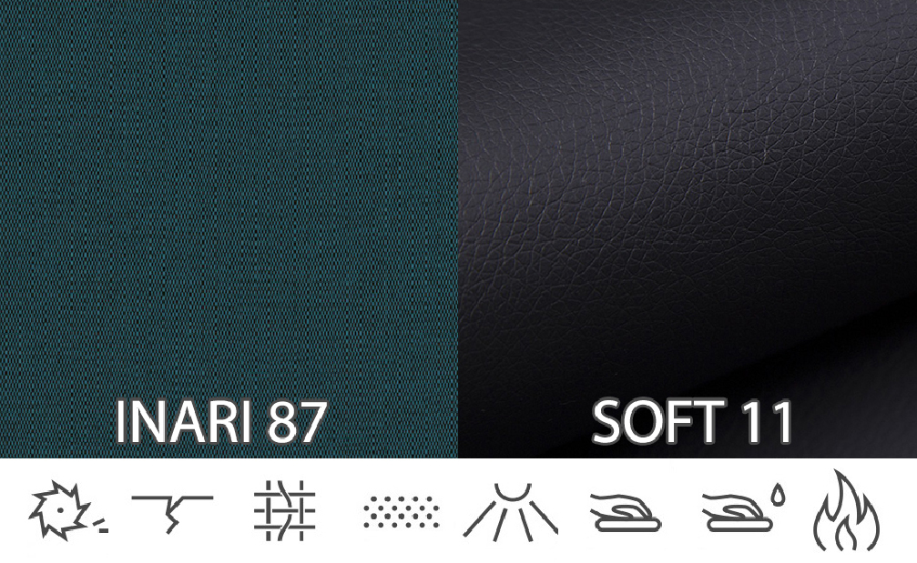 Sarok kanapé Mahonia (kék + fekete) (B)