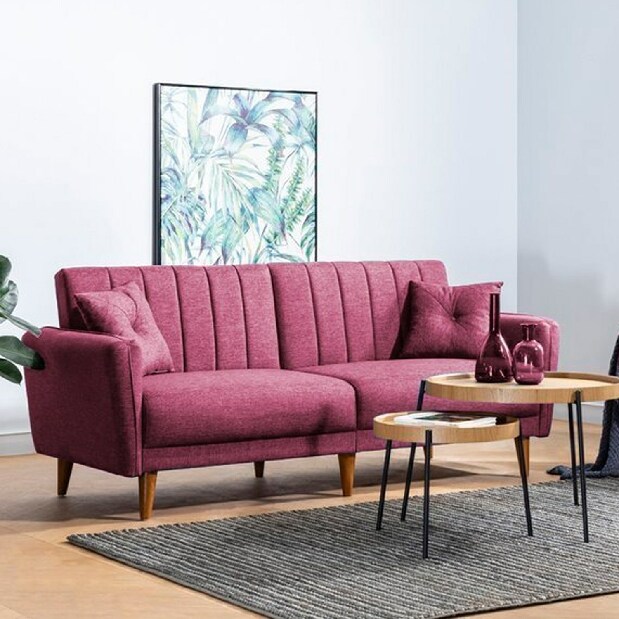 Háromszemélyes kanapé Adriene (piros)