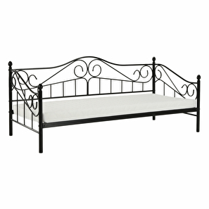 Egyszemélyes ágy 90 cm Danina (fekete) (ágyrácssal) *kiárusítás