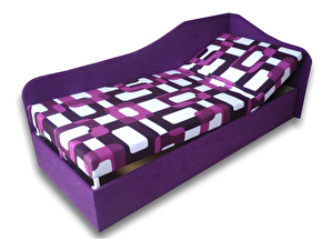 Egyszemélyes ágy (dívány) 90 cm Abigail (Gusto 10 + Lila 49) (J)
