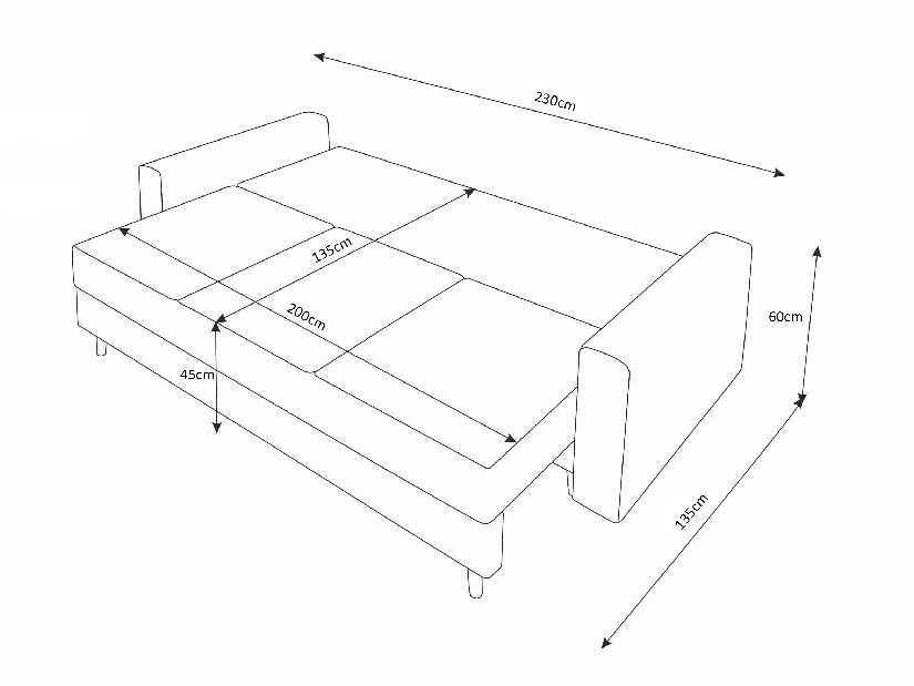 Szétnyitható kanapé Kineton (türkiz) *kiárusítás