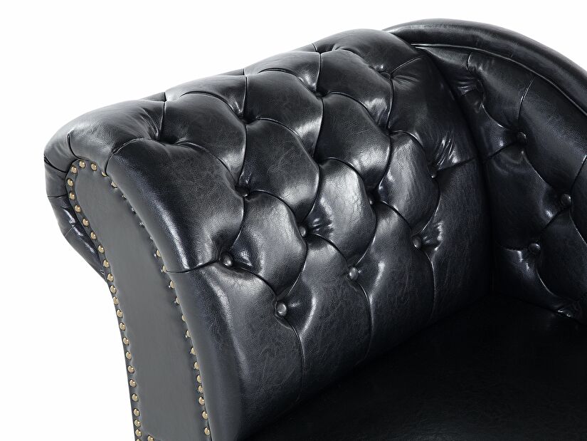 Pihenő fotel Nili (fekete) (textilbőr) (B)