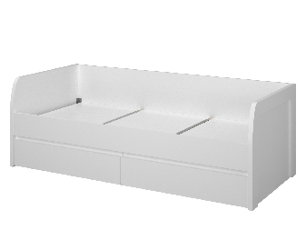 Egyszemélyes ágy 90 cm Ethan (fehér) (ágyráccsal)