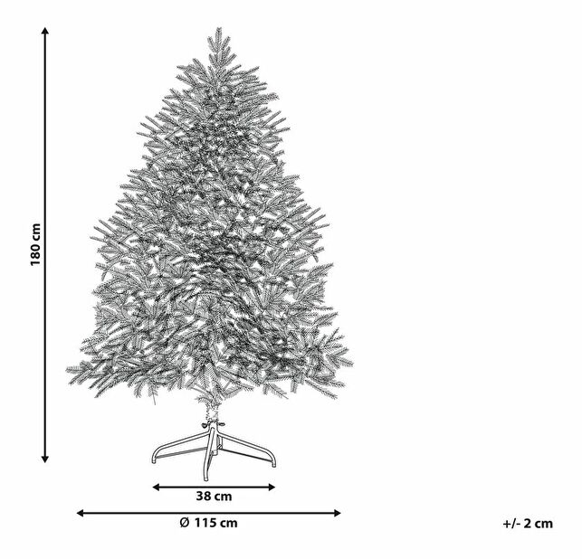 Karácsonyfa 180 cm Bresco (fehér)