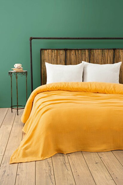 Ágytakaró 220 x 250 cm Musli (sárga)