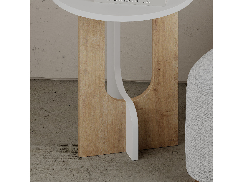 Kézi asztal Leilani ( Fehér + Tölgy )