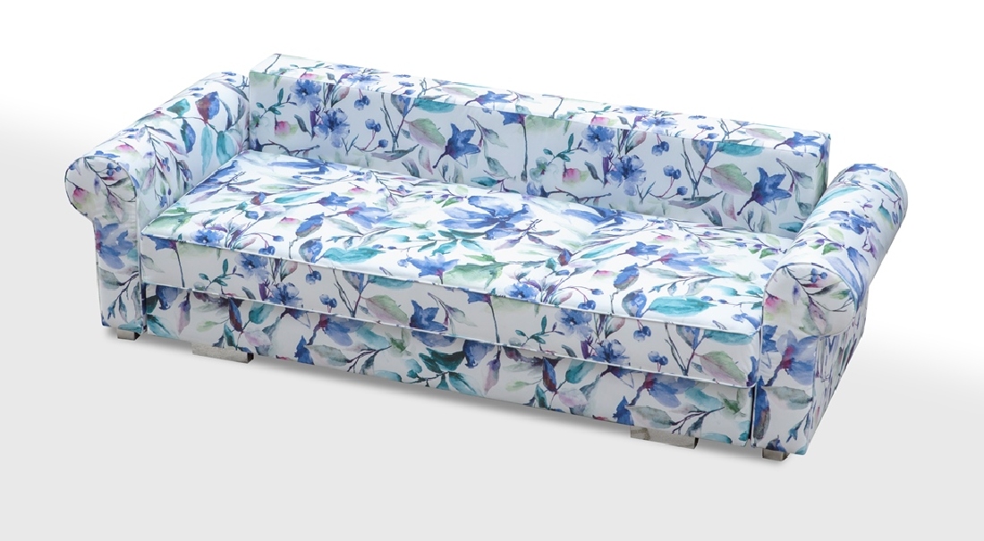 Háromszemélyes kanapé Bernadette (kék + fehér) *kiárusítás