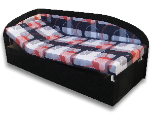 Egyszemélyes ágy (dívány) 90 cm Krista (Fekete 39 + Mimi 21) (B)