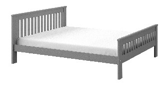 Egyszemélyes ágy 90x200 cm Latrice (antracit)