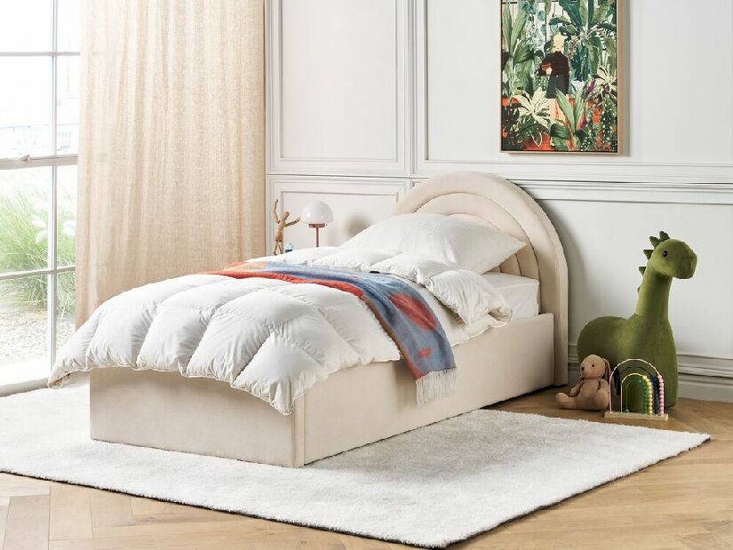 Egyszemélyes ágy 90 cm Clinton Bonell (fekete) (ágyráccsal és matraccal, tárolóhely nélkül)