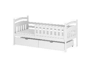 Gyerekágy 90 x 190 cm Tarra (ágyráccsal és tárolóhellyel) (fehér)