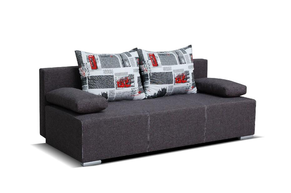 Háromszemélyes kanapé Annice (szürke + London minta)