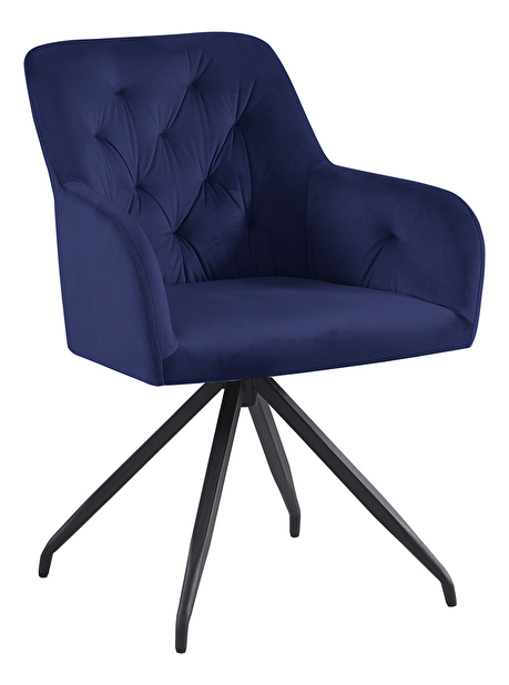 Dizájnos forgó fotel Vavien (kék)